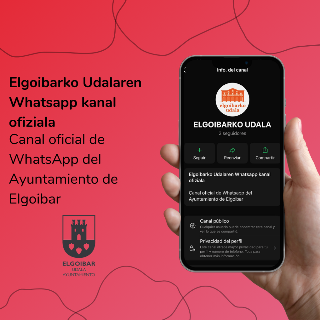 Elgoibarko Udalak WhatsApp kanal berria jarri du abian herritarrek era zuzenean eta gertutasunez eskuratzeko informazioa