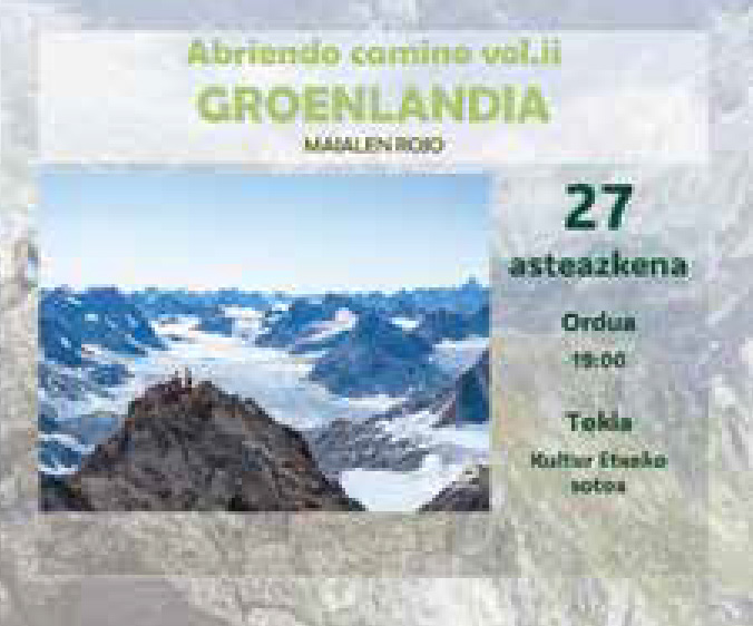 UMEZ 2024: ABRIENDO CAMINO VOL. II – GROENLANDIA. MAIALEN ROJO