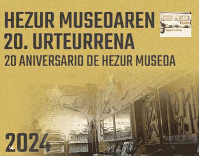 hezur  museoaren urteurrena iragartzeko kartela